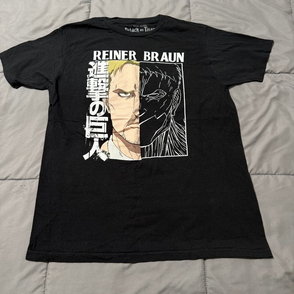 Attack on Titan Reiner Braun Armored Titan Shirt Black Medium Ripple Junction